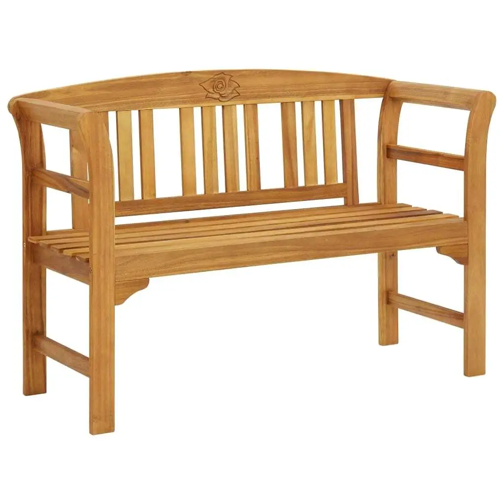 114 cm Acacia Wood Garden Bench - Durable & Stylish Outdoor Seating