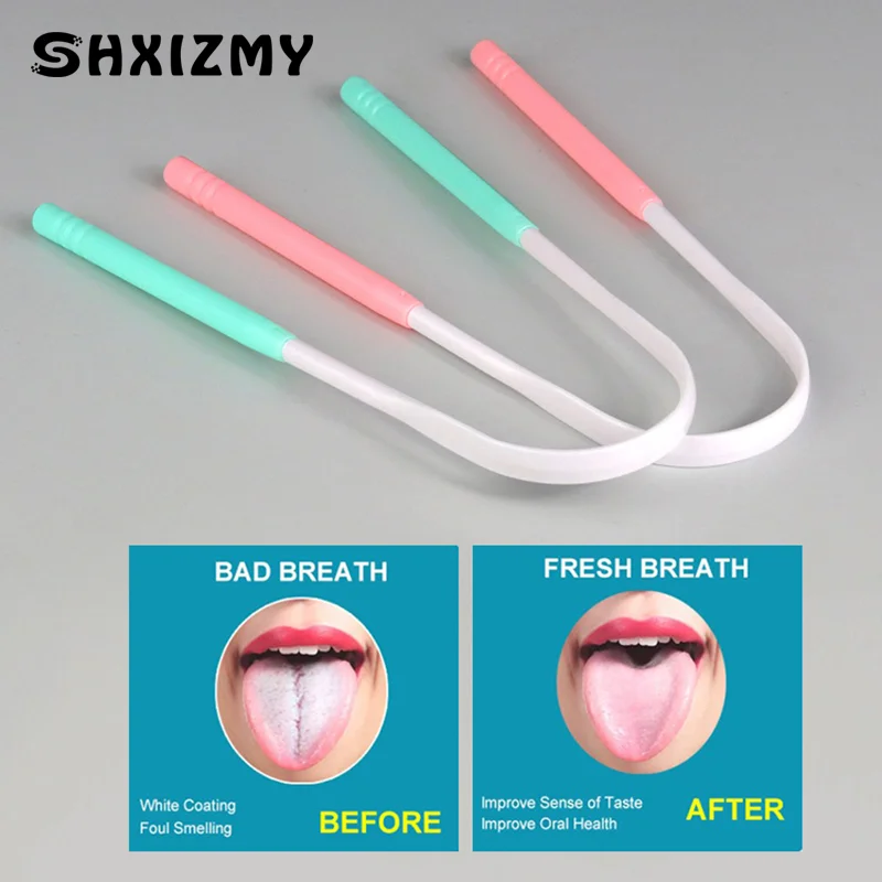 

1Pcs Alloy Tongue Scraper Cleaner Fresh Breath Cleaning Coated Tongue Toothbrush Oral Hygiene Care Tools