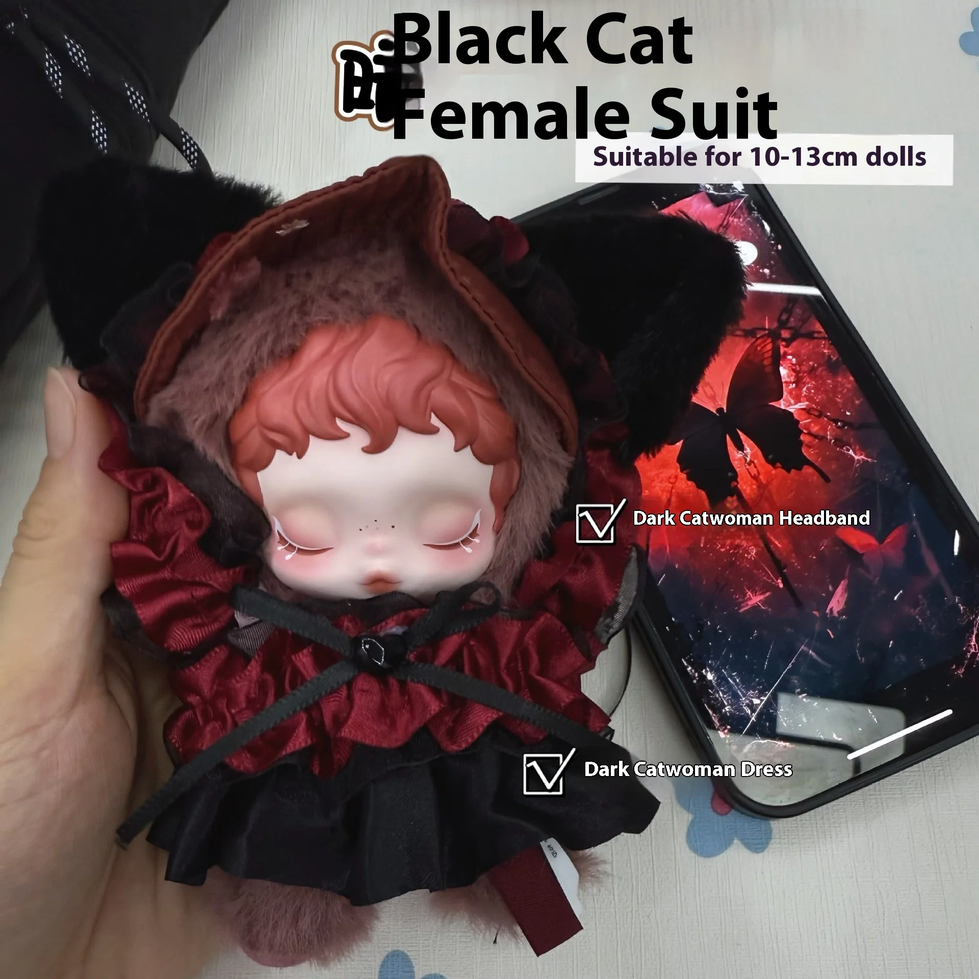 

Мини-одежда для кукол 10 см для Skullpanda V1/V2 L'Impressionnisme Series, одежда, милое платье, наряд для куклы, аксессуары, подарок