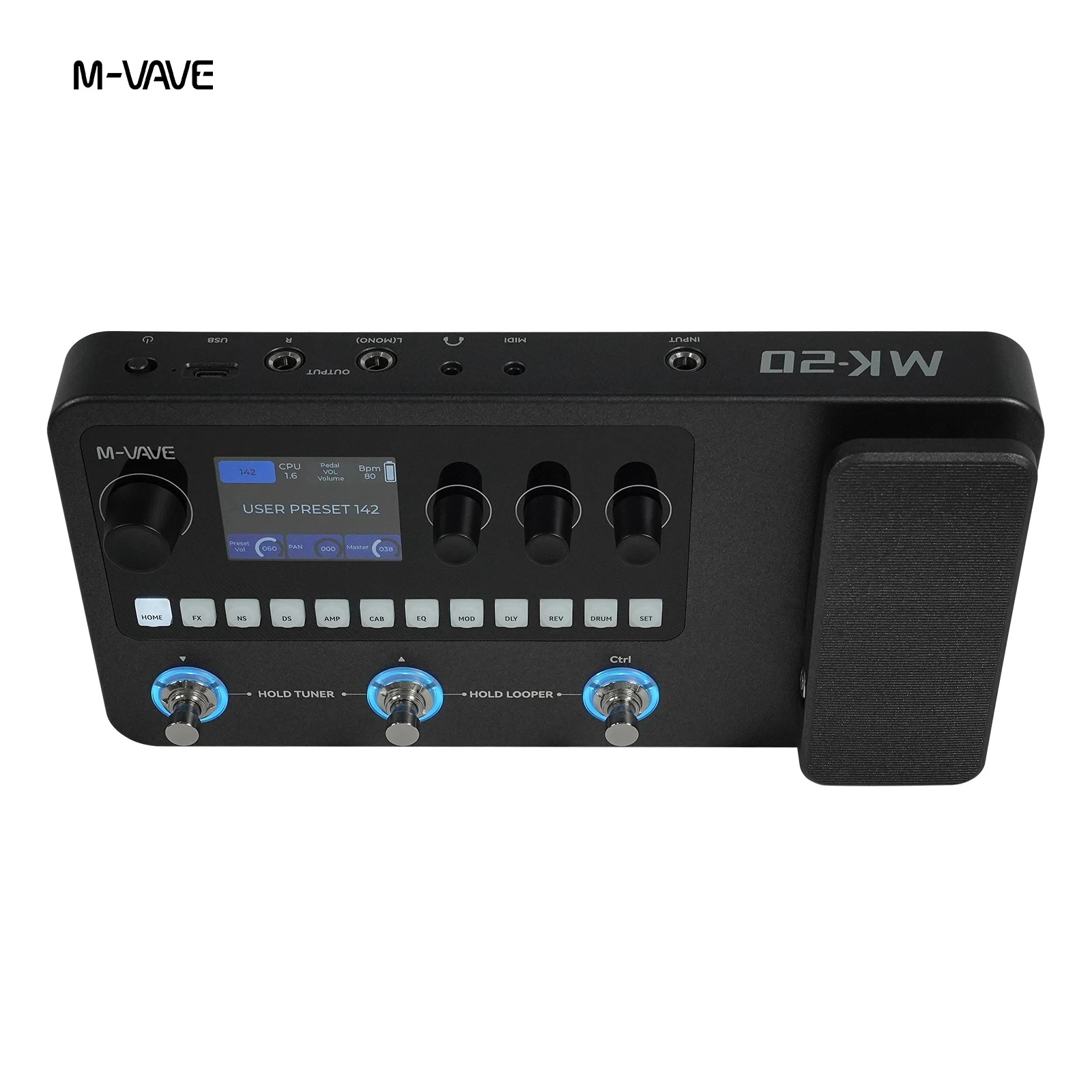 M-VAVE MK-20 Black Multi-Effec - Looper Pedal Guitar ulasan dan harga