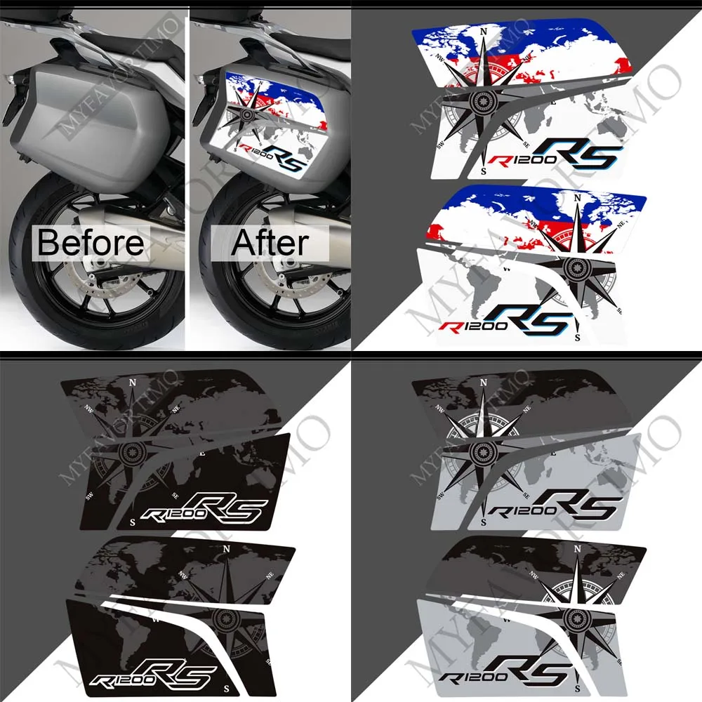 

R1200RS motorcycle rear trunk side box decoration protective sticker flower paper sticker suitable for BMW R1200RS R 1200 RS R