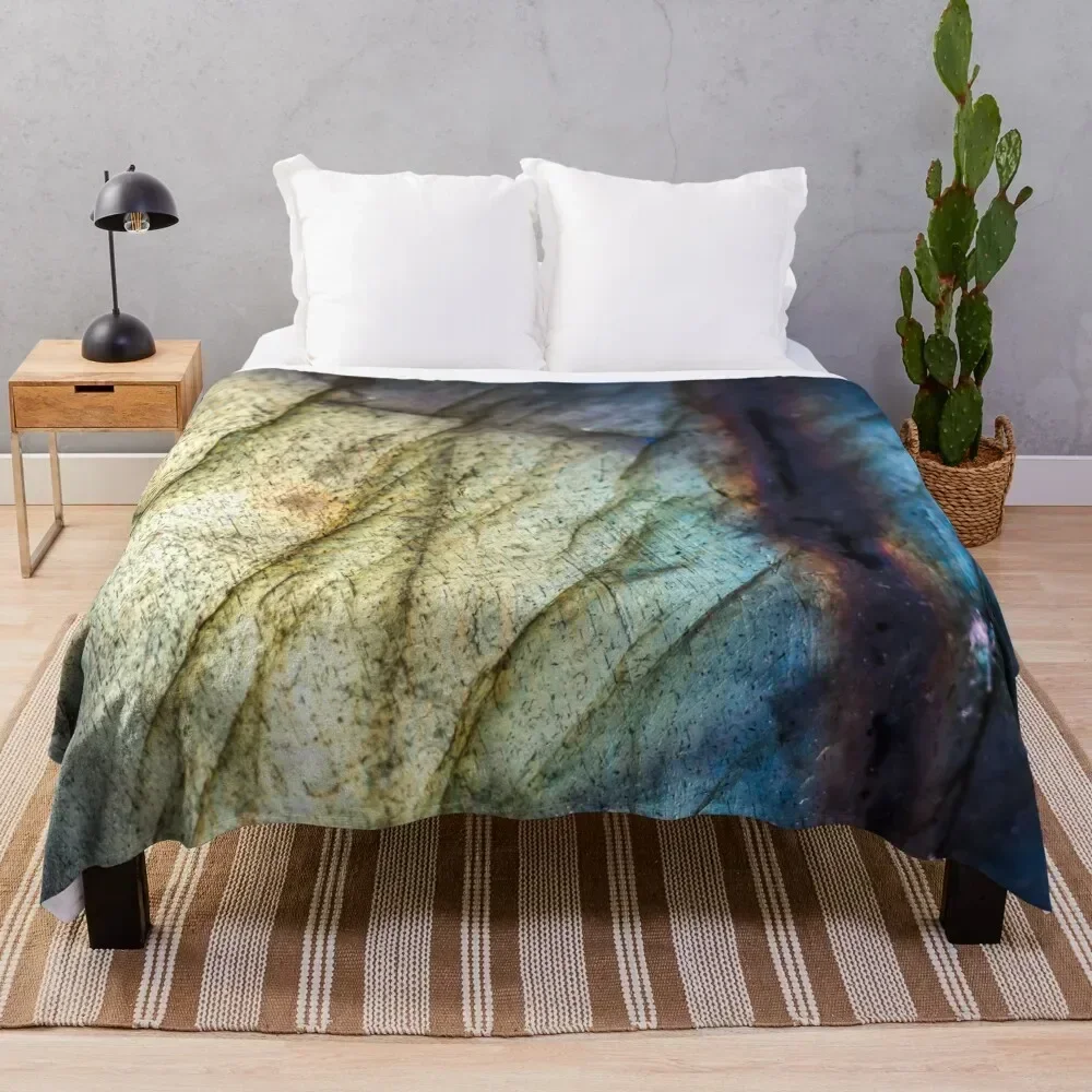 

Labradorite Throw Blanket Flannel Fleece Soft Warm Throw Blanket