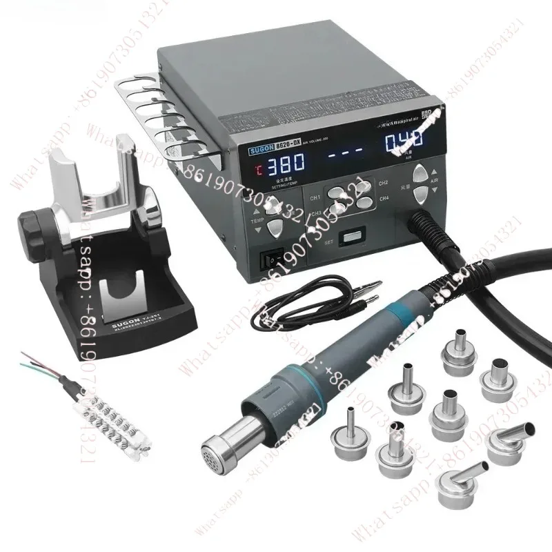

uioi8620DX PRO 1300W hot air repair table microcomputer temperature control BGA curved nozzle welding repair