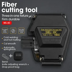 SKL-6C Fiber Cleaver Cable Cutting Knife FTTT Fiber Optic Knife Tools Cutter Fiber Cleavers 16 Surface Blade