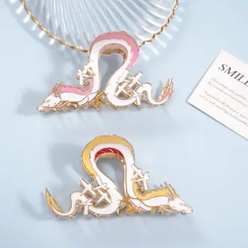 全新可愛創意卡通許願龍大號髮爪日式時尚爪夾髮飾女士 10 最佳銷售 龍髮飾品 - №4