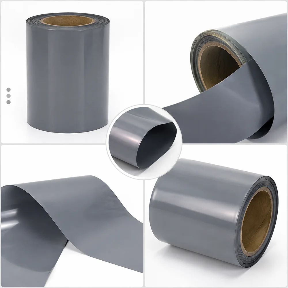 Gray PVC Heat Shrink Tube Wide 30mm-100mm Flame retardant/insulated/electronic wire waterproof shrink tubing
