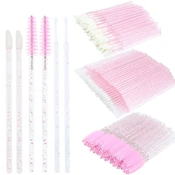 200pcs Disposable Brushes Set Mascara Wands Lip Brushes Microbrush Applicator Swab for Eyelash Extension Eyebrow Makeup Tools