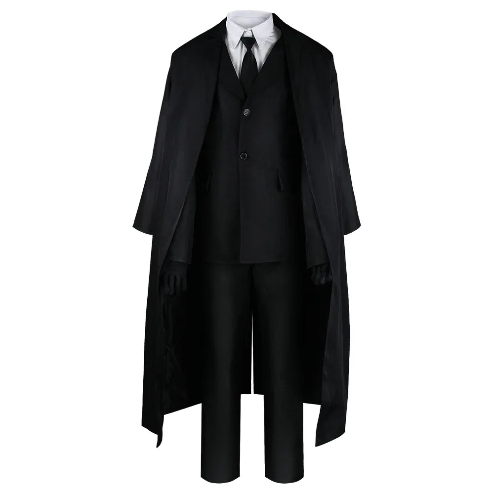 Anime Bungo Stray Dogs Osamu Dazai Cosplay Port Mafia Full Set Black Trench Coat Wig Shirt Tie Christmas Party Anime Clothes