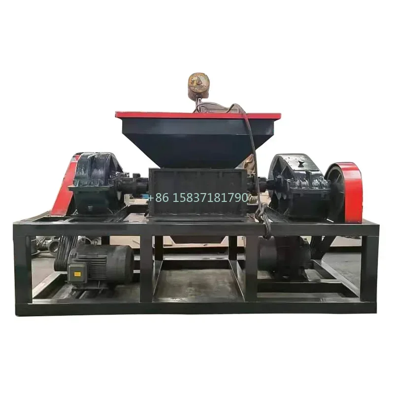 Single Shaft Shredder Plastic Recycling Line High Quality Waste Tires Shredder Machine Vegetables Fertilizer Shredder Machine