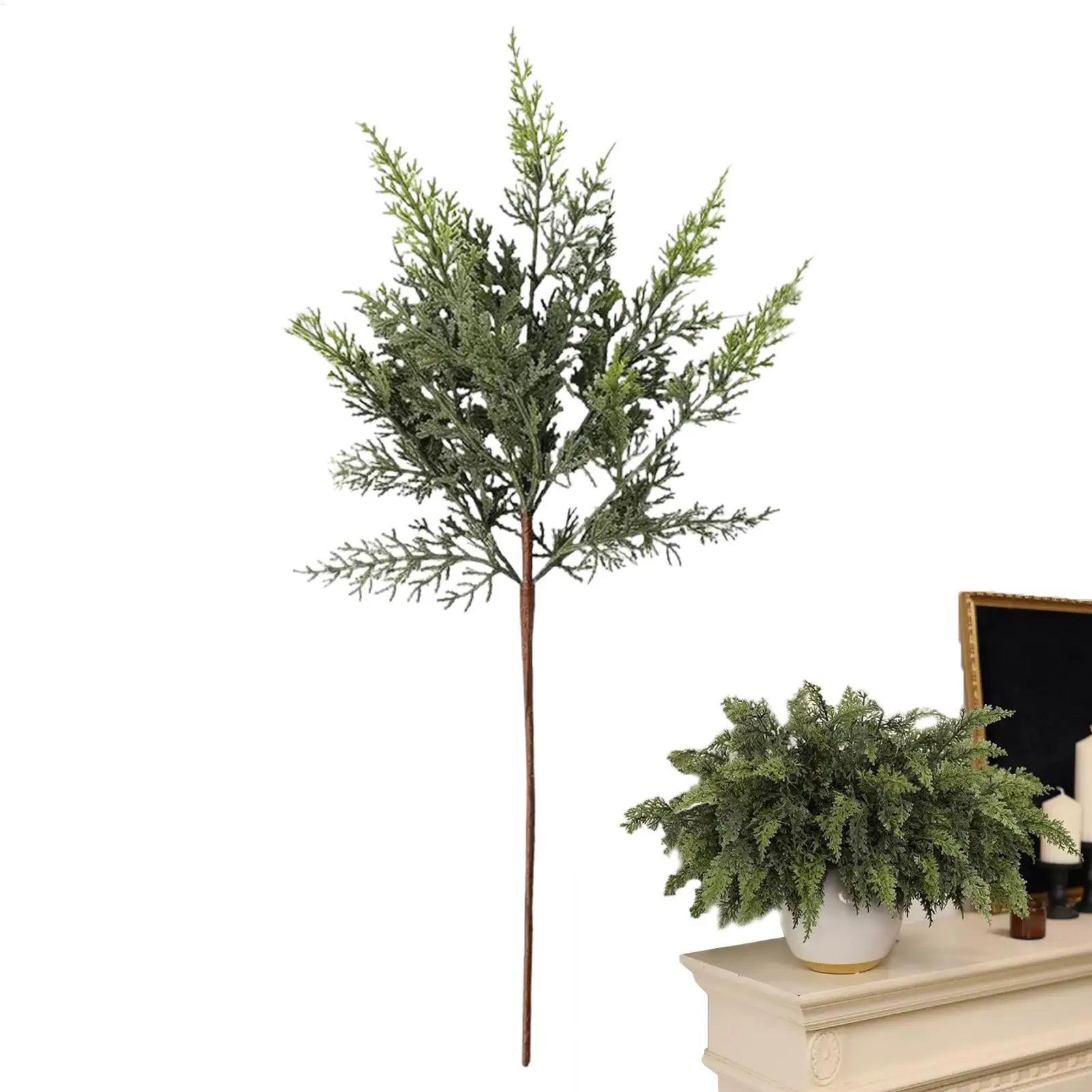 Christmas cedar branches Christmas Greenery Artificial Pine  realistic green plant home decorations Christmas party indoor decor