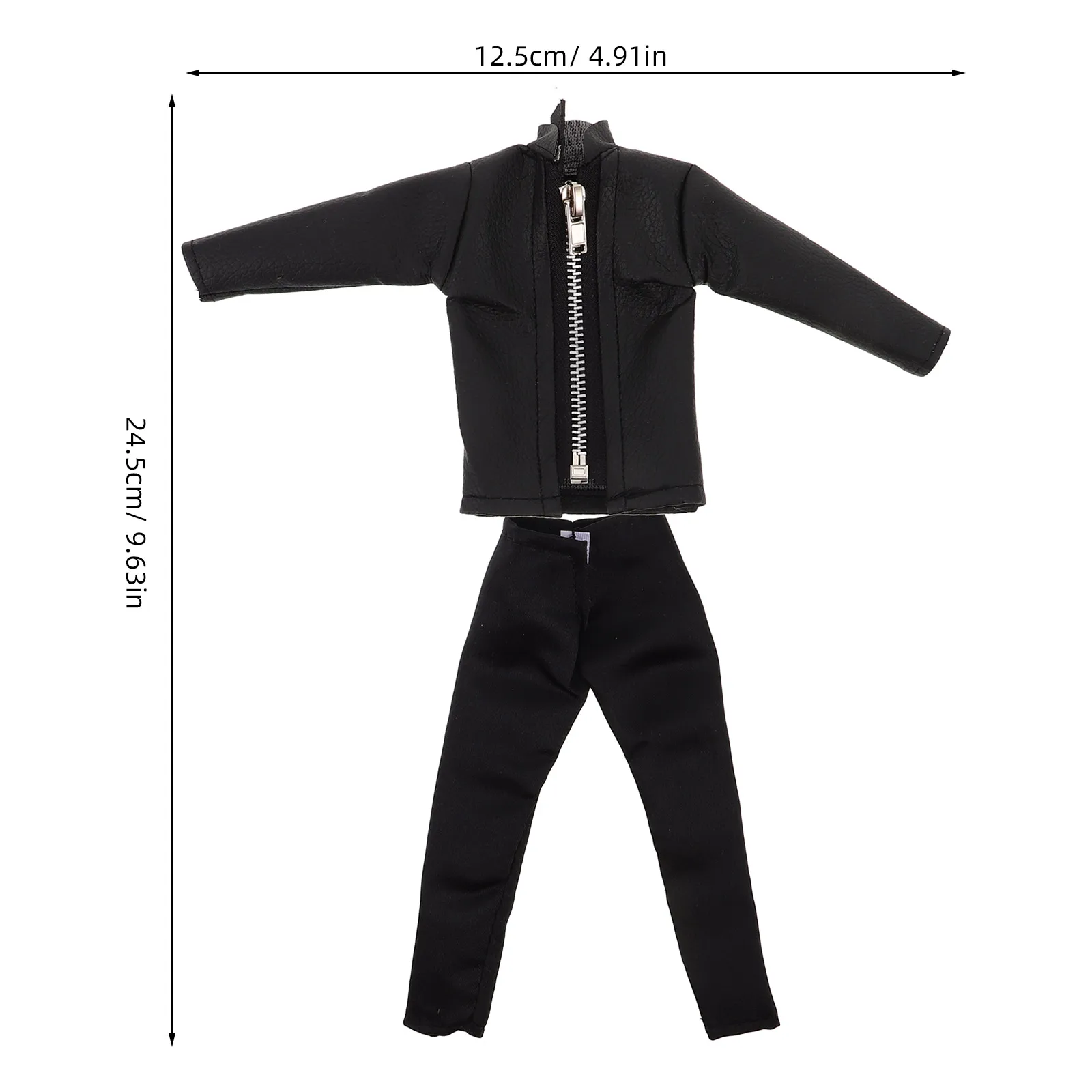 1 set 30 cm pu jas broek outfit voor jongen realistische kleding bruidegom kostuum rollenspel mode figuur actie aankleden