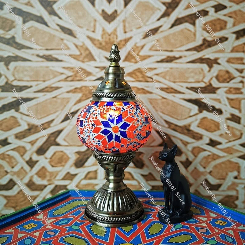 Turkish Retro Small Table Lamp for Bedroom Study Cafe Restaurant Hotel Homestay Decorative Limited Edition