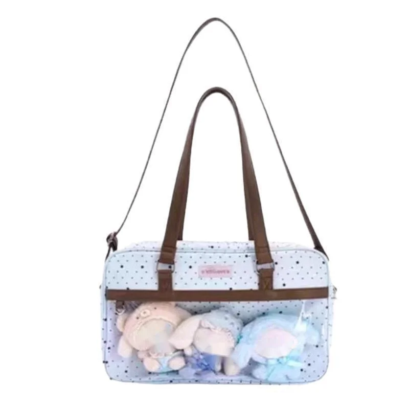 Bow Radium Lace Itabag Y2K Cut Transparent Bar Shoulder Messenger Bag Anime Large Capacity Female Large Capacity Baby Itabag New