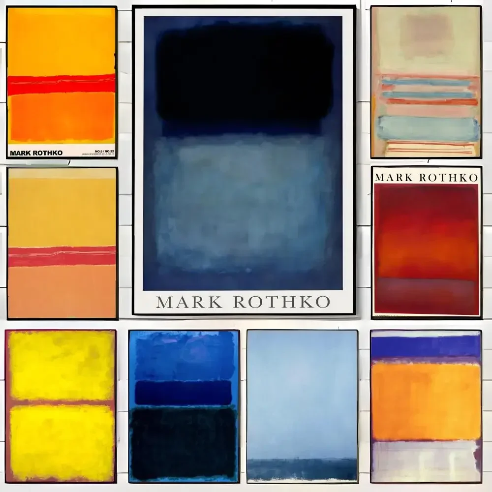 Copy Mark Rothko Famous Paintings Modern Abstract Art Poster Wall Art Print Poster Decorative Mural Home Decor Gift Unframed