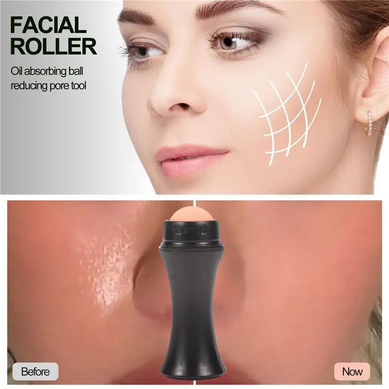 B43C Volcanic Roller Oil Control Rolling Stone Matte Makeup Face Skin Care Tool Facial Cleaning Oil Absorption Roller On Ball