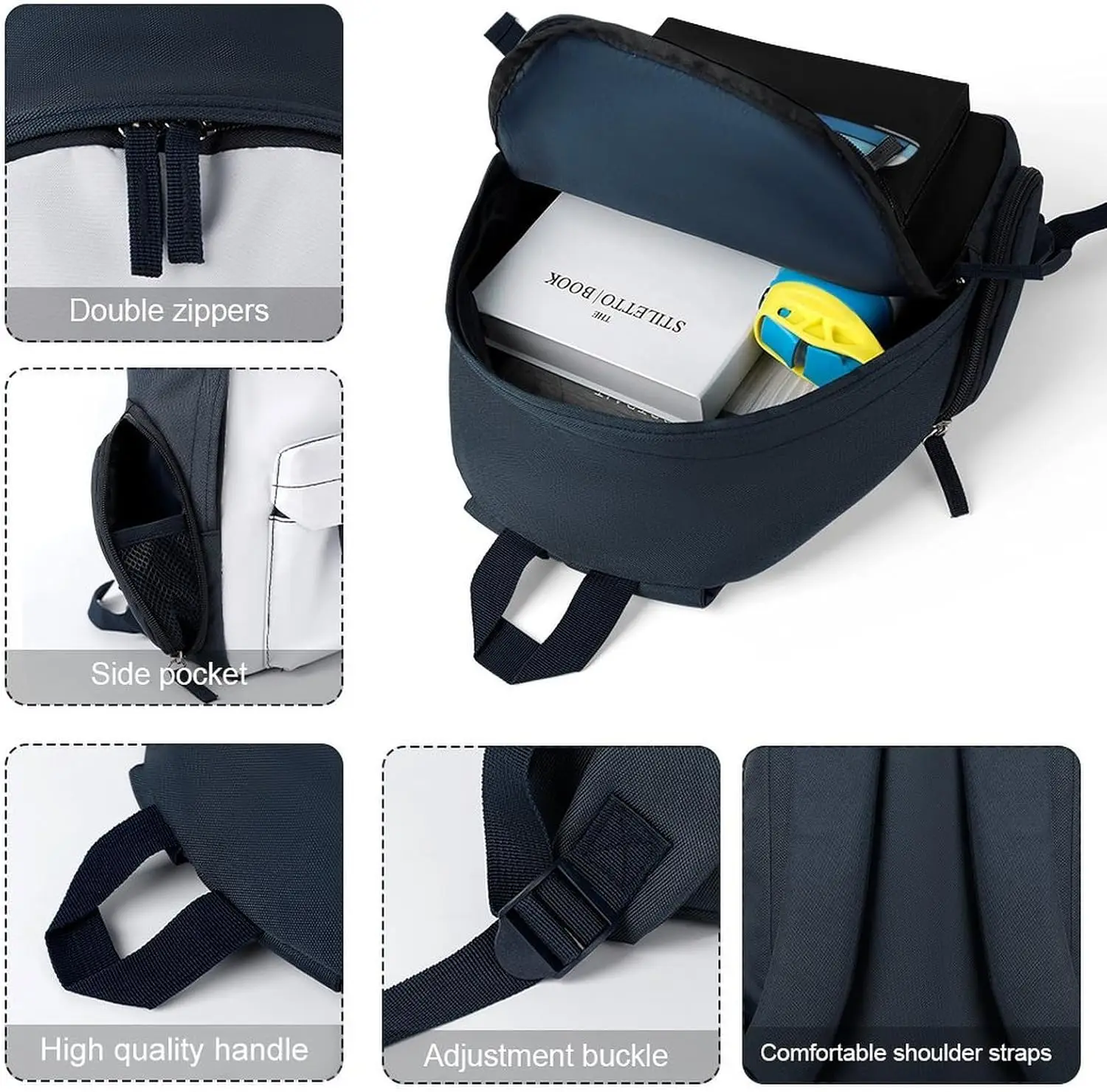 Picture 6: Cute Cat Print Travel Laptop Backpack Lightweight Daypack Business Work Bag for Men Women