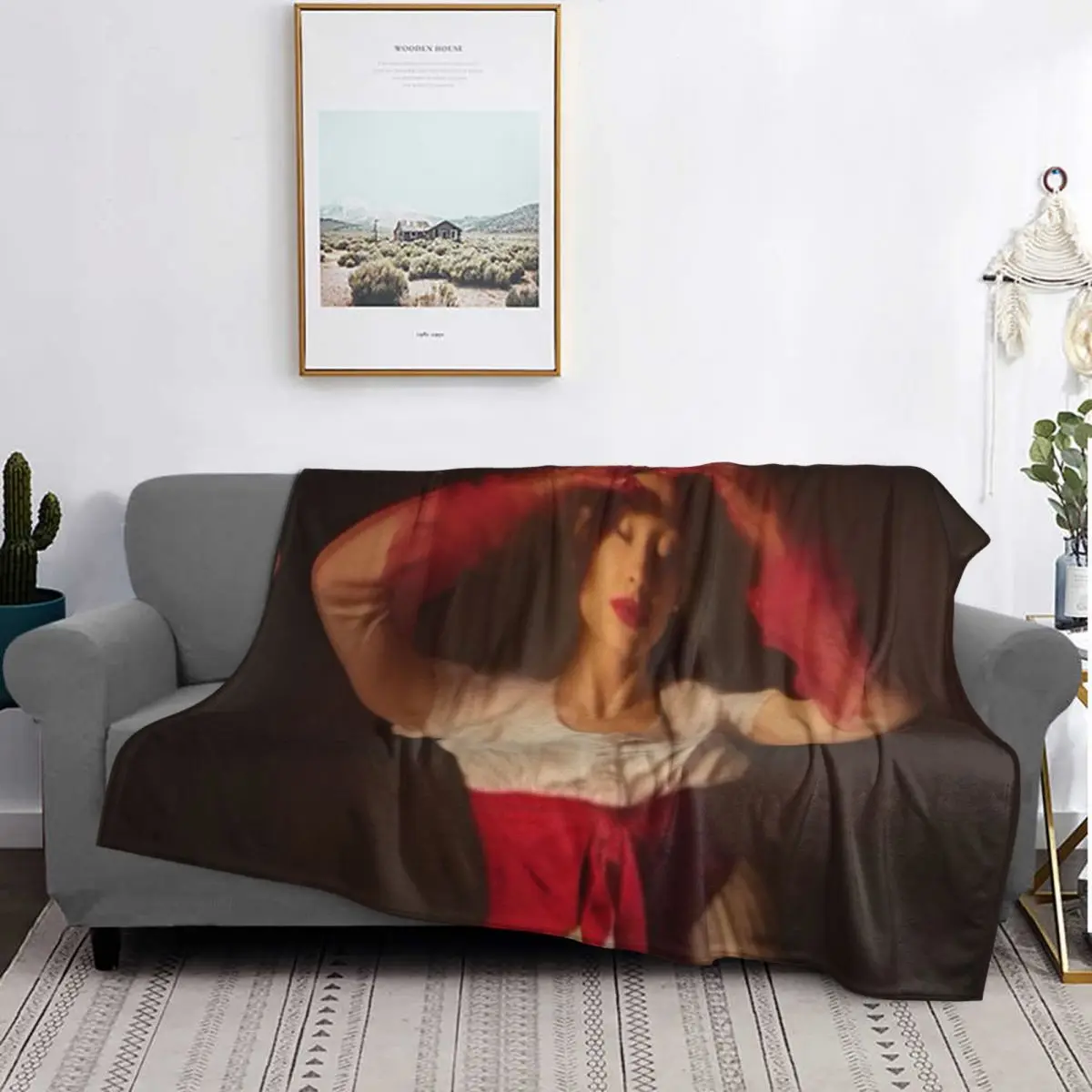 

Ariana Grandes Eternal Sunshine Blanket Soft Warm Flannel Throw Blanket Cover for Bed Living room Picnic Travel Home Sofa