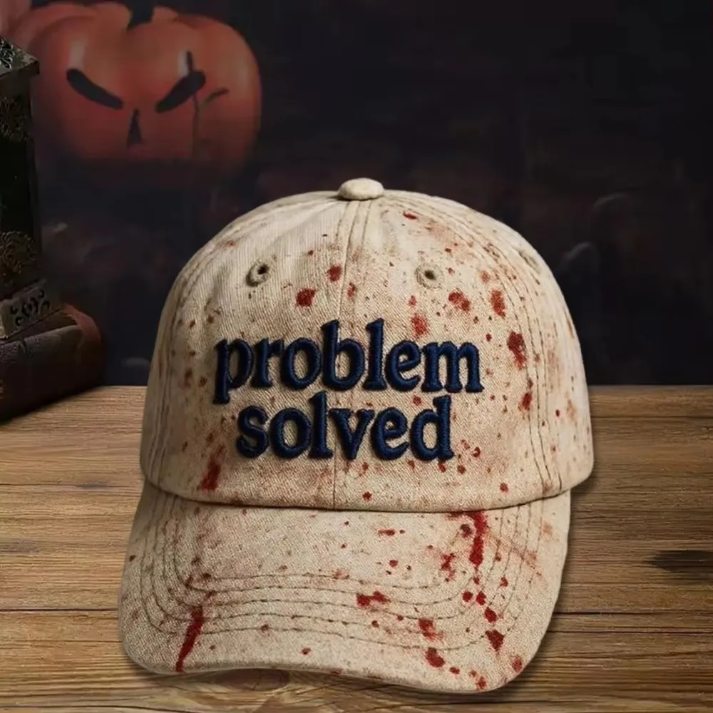 Dark Blood Stain Print Halloween Print Hat Sun Protection Halloween Costume Accessory Baseball Hats Bloodstained Print Hats