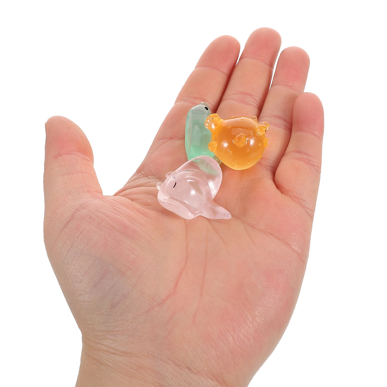 

12Pcs Mini Fish Aquarium Decor Ocean Animal Resin Glow in The Dark Accessories Small Cute Sea Animals Decoration