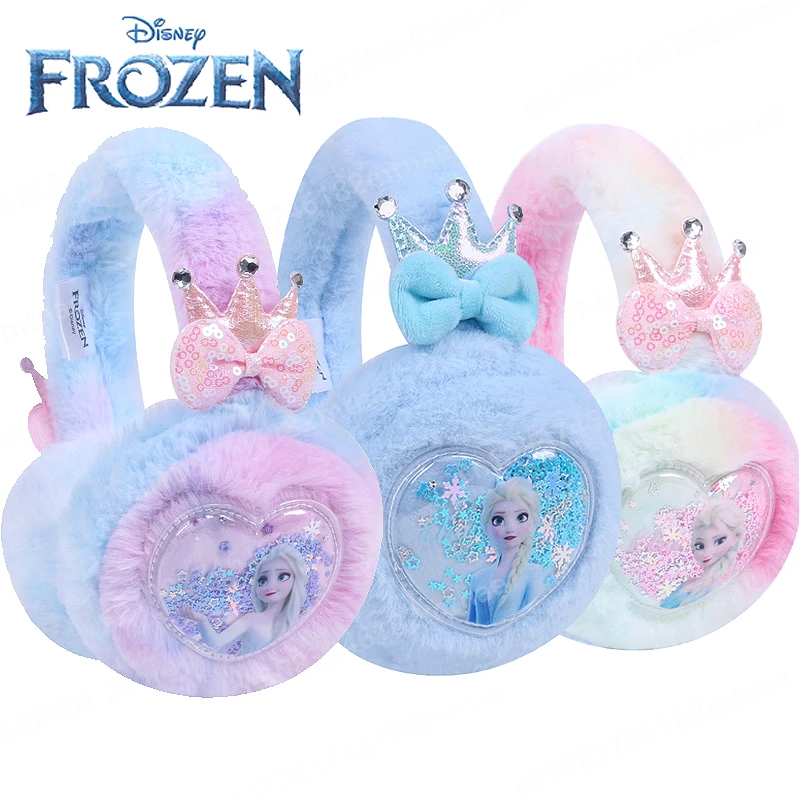 

Disney Frozen Series Quicksand Pattern Children's Earmuffs Winter Warm Plush Earmuffs Warm Girls Girls Baby Earmuffs Kids Gifts