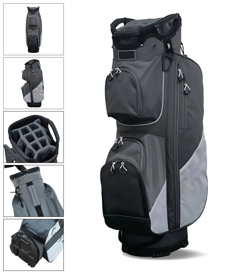 Golf Bag Cooler ASL001 PU Waterproof 10-way Divider Adjustable Strap Multiple Storage Pockets Temperature Portable view 2