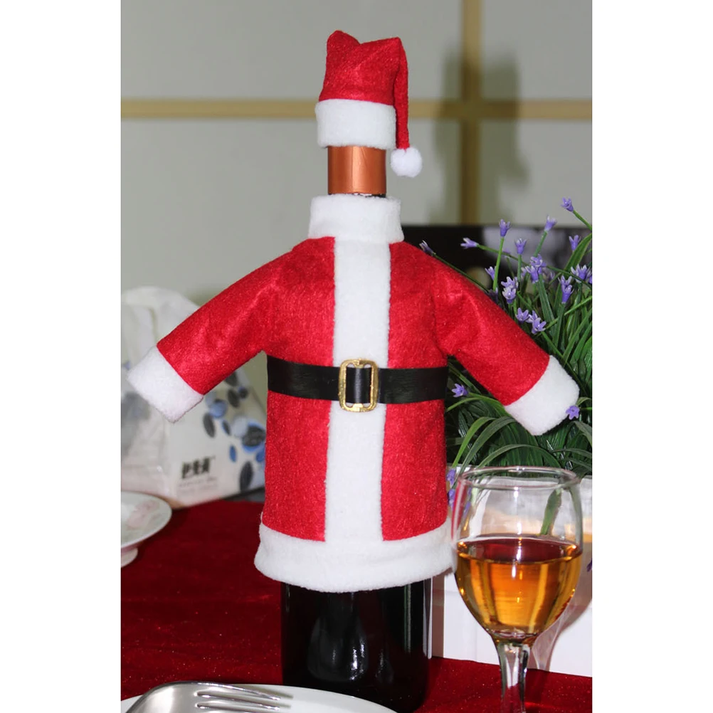

1Set Santa Clothes Wine Bottle Sleeve Strengthen Christmas Atmosphere for Special Occasions Wine Bottle Sleeve