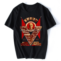 CCCP USSR Soviet Union Lenin T-shirt Moscow Russia Casual Short Sleeve Tshirt Poster Printing Cotton O Neck Tops Tees Streetwear