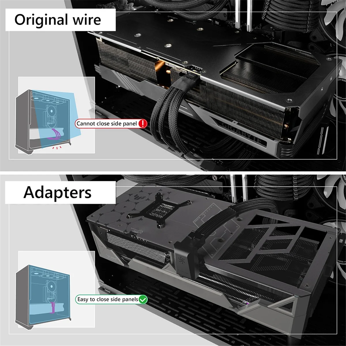 ATX3.0 12vhpwr 12 + 4 16Pin PCIe5.0 450 Вт адаптер для кабеля питания 180 градусов разъемы для RTX 4090 4080 4070, черный