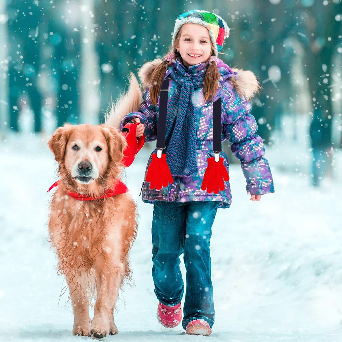 ที่หนีบถุงมือ 2 ชิ้น ที่แขวนหมวก ที่หนีบถุงมือเด็ก ปรับขนาดได้ ยืดหยุ่น ทนทานต่อการสึกหรอ ออกแบบตามหลักสรีรศาสตร์