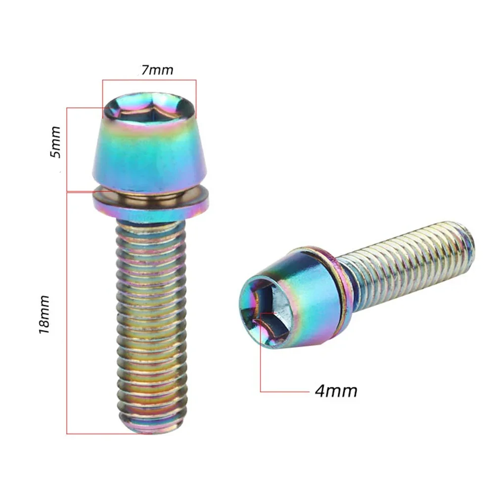 1 Pc Mountain Bicycle- Handlebar Screws 18mm Multi-color High Carbon Bike Steel Screw 5*18mm Green, Red, Gold, Purple, Etc.