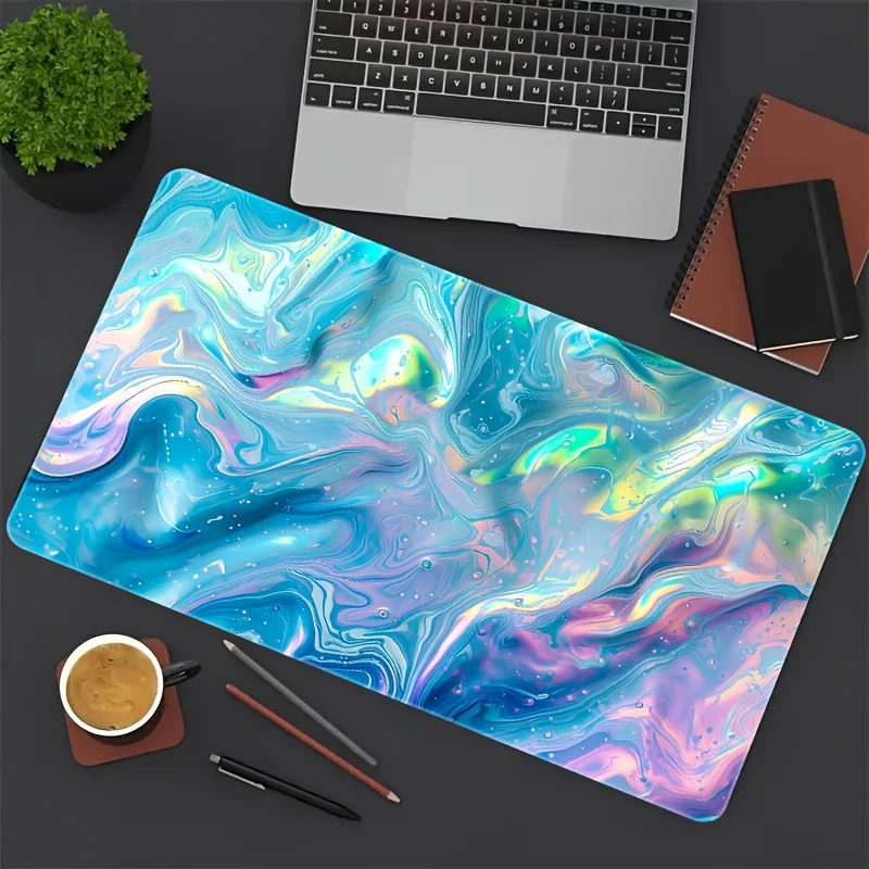 

Swirling Blue & Purple Design Mouse Pad Large Rubber Non-slip PC Desk Accessories Mousepad for Office & Gamer Keyboard Decor Mat