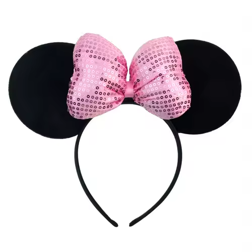 Mouse Headband Cartoon Ears Sequin Bows Hairband Party Cosplay Hair Accessories Children Adults Toys Gift - Image 6
