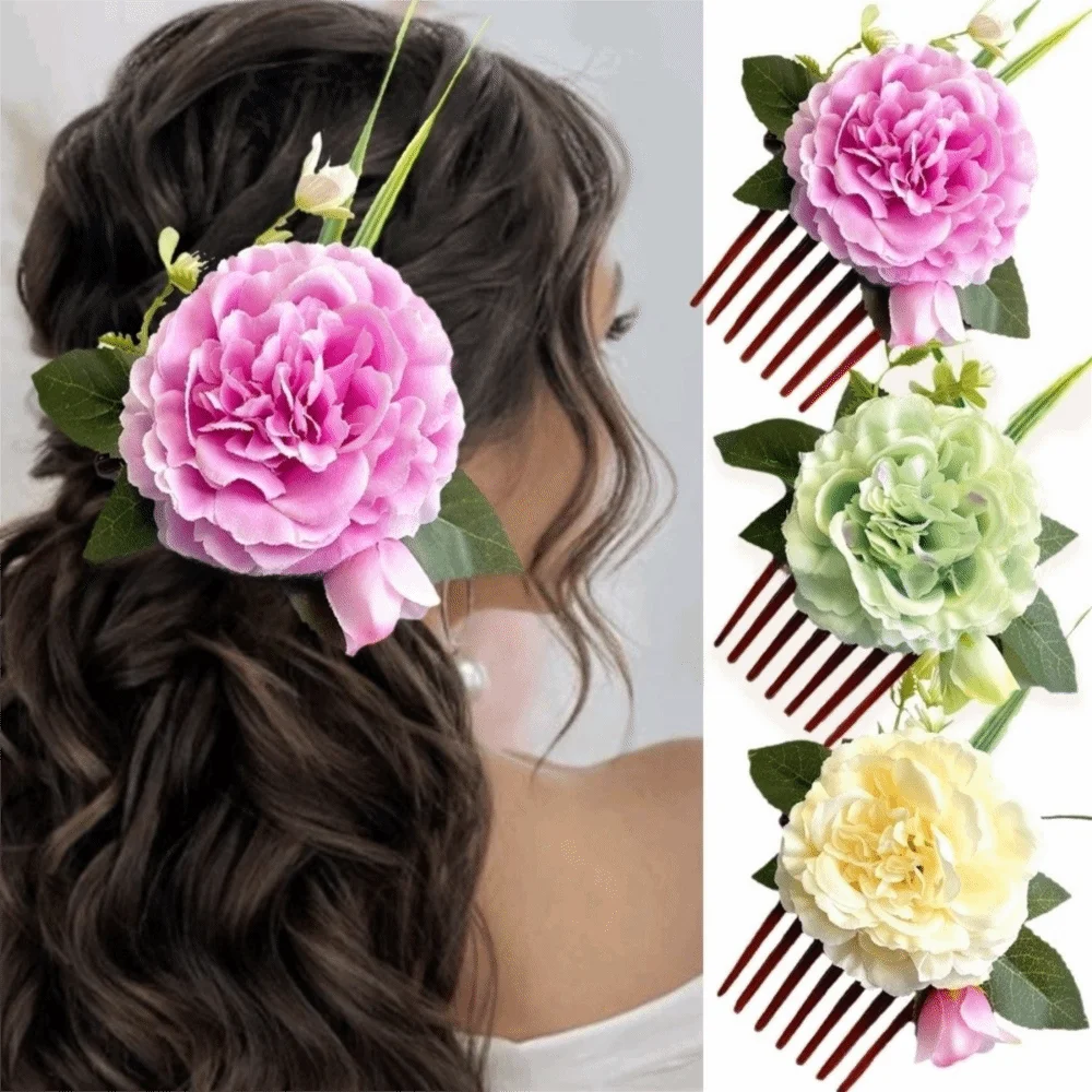 

Side Clip Flower Hair Comb Bohemian Hair Clip Thai Hair Accessories Fixed Combs Styling Tools Flower Hairpin