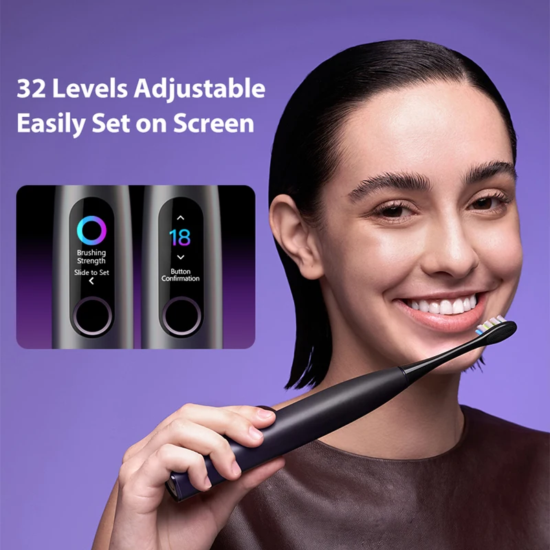 Oclean X Pro Pintar Sekali Sonic Alat Kelistrikan Sikat Gigi Set Pakaian IPX7 Ultrasound Pemutih Pembersih Sikat Gigi Isi Ulang Otomatis Otomatis Ultrasonik Magnetik Sikat Gigi
