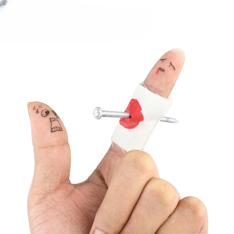 Piercing para dedo, broma, uñas de acero, magia, divertido, aterrador, complicado, escenario callejero, fiesta, espectáculo, juguete para niños adultos