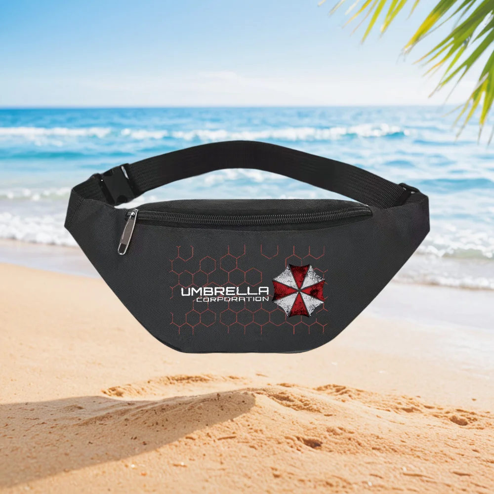

Umbrella Corporation Logo Hexagon Pattern Waist Backpack Crossbody Chest Bag Street Casual Sporty Fashionable Simple Unique Prin