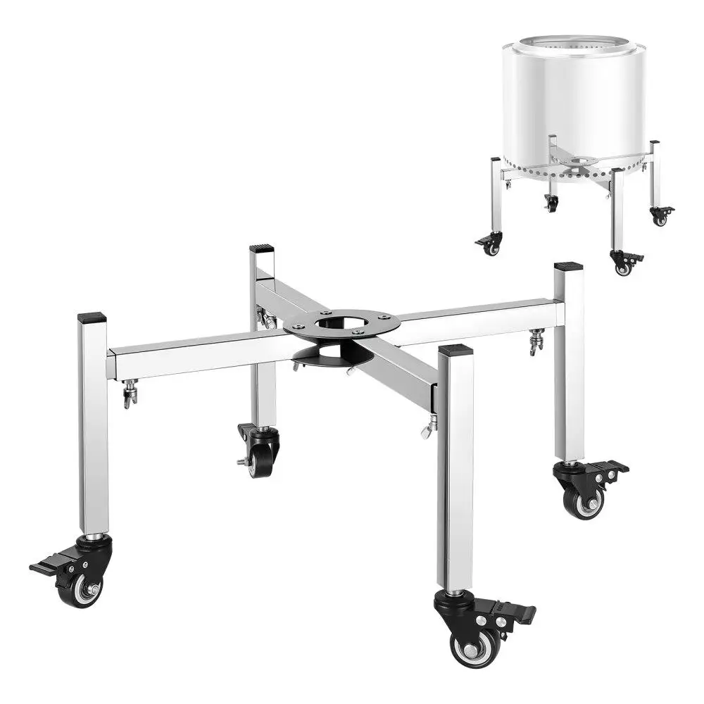 

Adjustable Fire Pit Stand with 4 Casters for Outdoor Use 15 to 27 Inch Compatible with Various Fire Pits