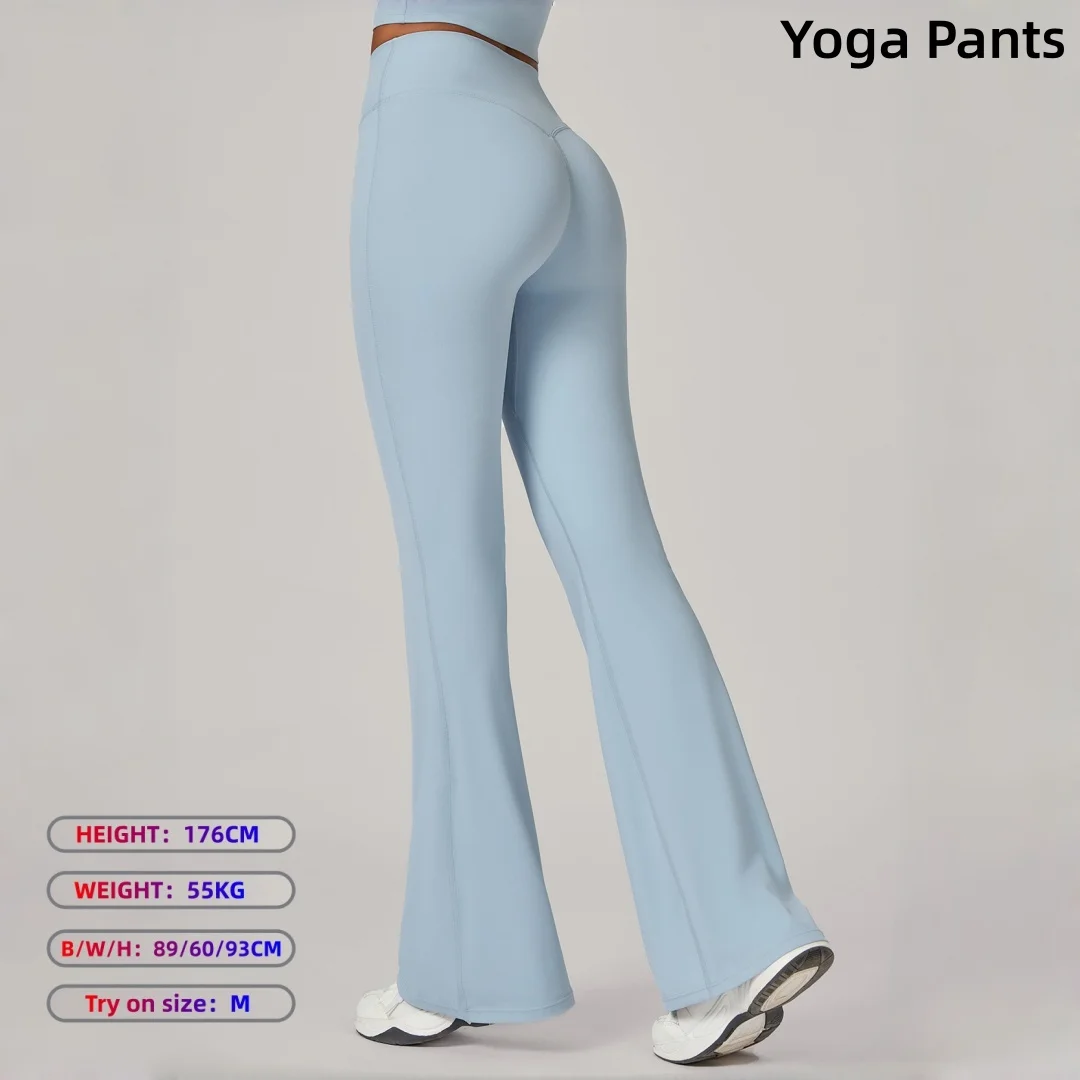 

Женские брюки для пилатеса и йоги с высокой талией, плиссированные, расклешенные, для фитнеса, бега, повседневной носки, тренировок, спортзала