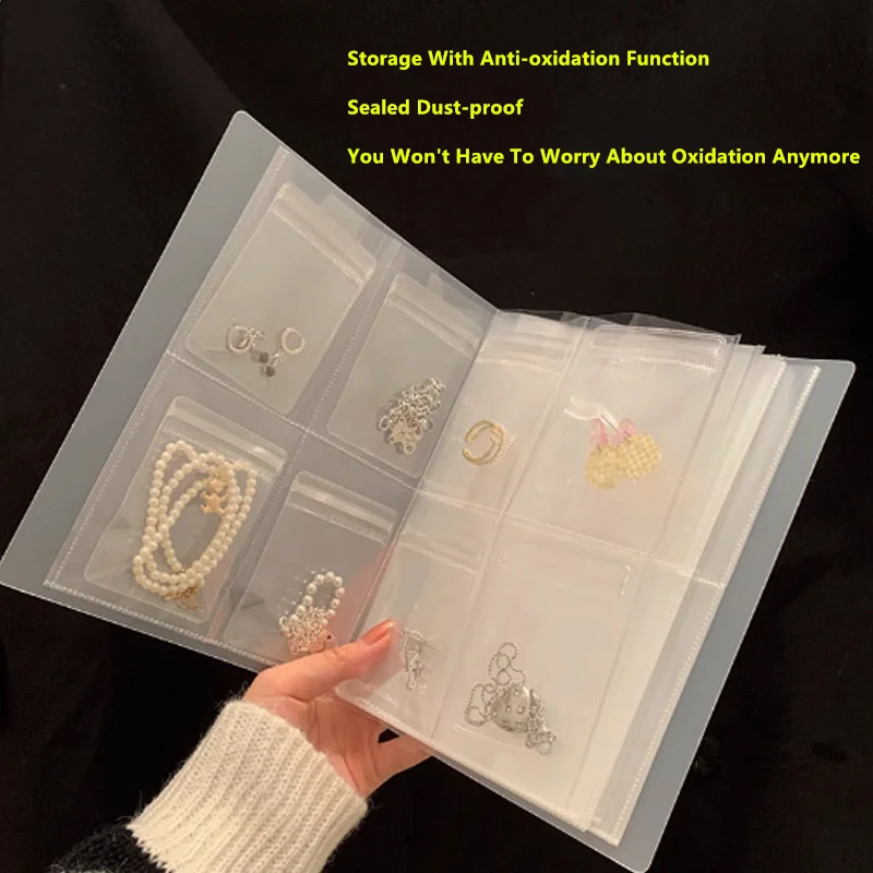 

Portable PVC Transparent Dust-proof Bag For Earrings Jewelry Storage Anti-oxidation Sealed Bag Necklace Jewelry Storage Case