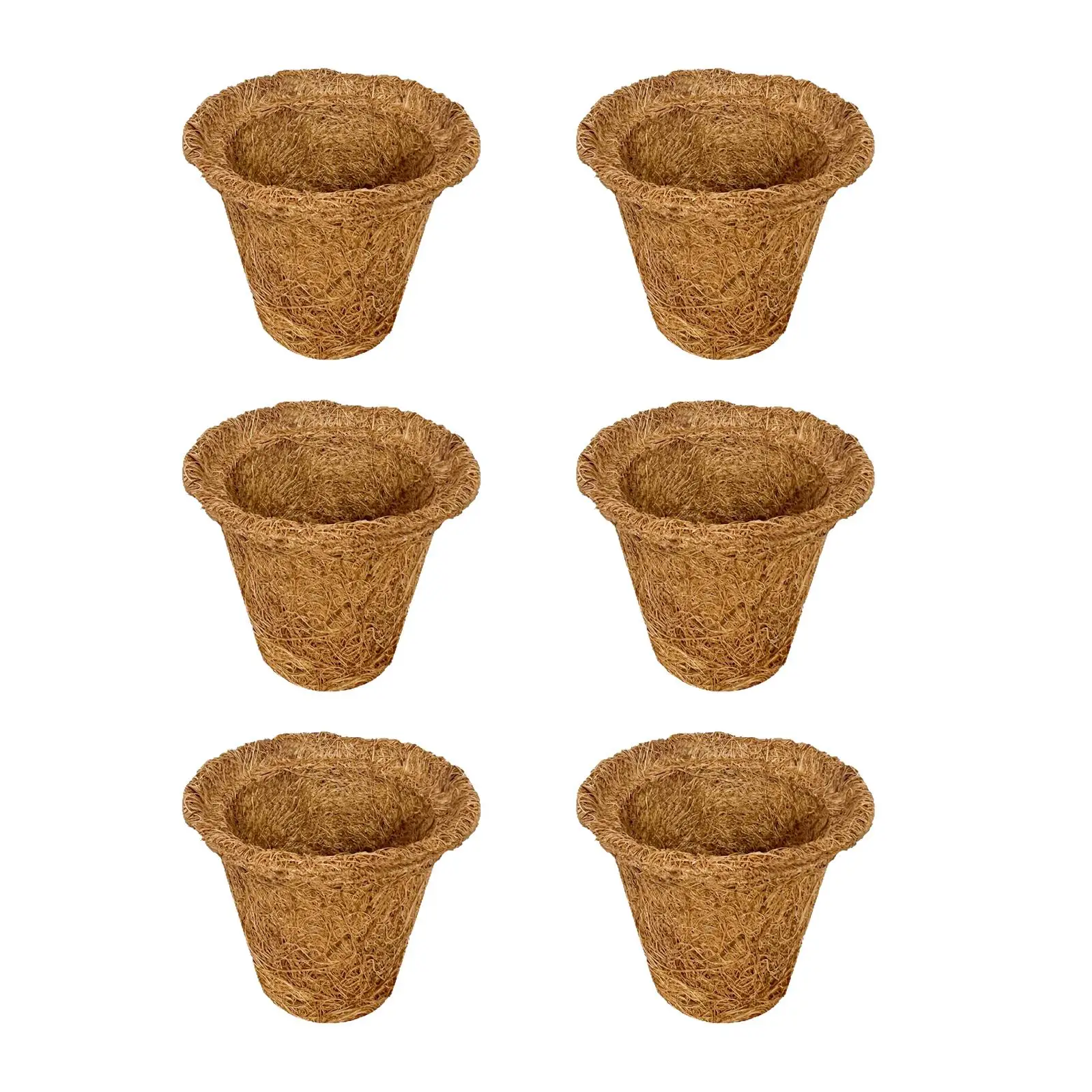 Coir Fiber Nursery Pots Set Decorative Flower Pot Container for Entryway Living Room and Garden Plants