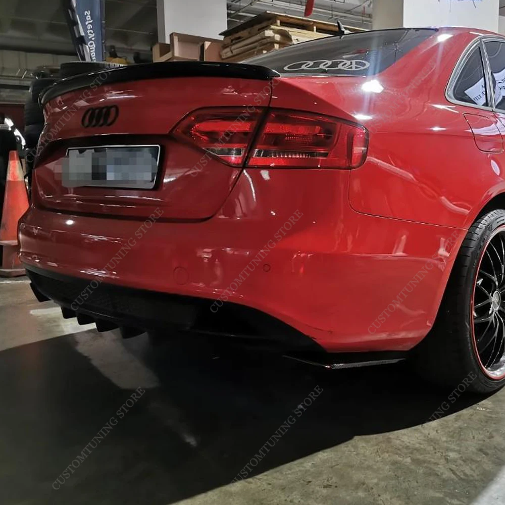 Dla AUDI A4 B8 8K rozdzielacz boczny dyfuzor tylnego zderzaka A4 B8 TFSI TDI 2008-2011 przed liftingiem dyfuzor tylnego zderzaka stroje body — zdjęcie 4