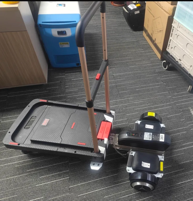 Small motion-sensing electric trolley, grocery shopping, express cargo flatbed truck, warehouse trolley, small moving truck