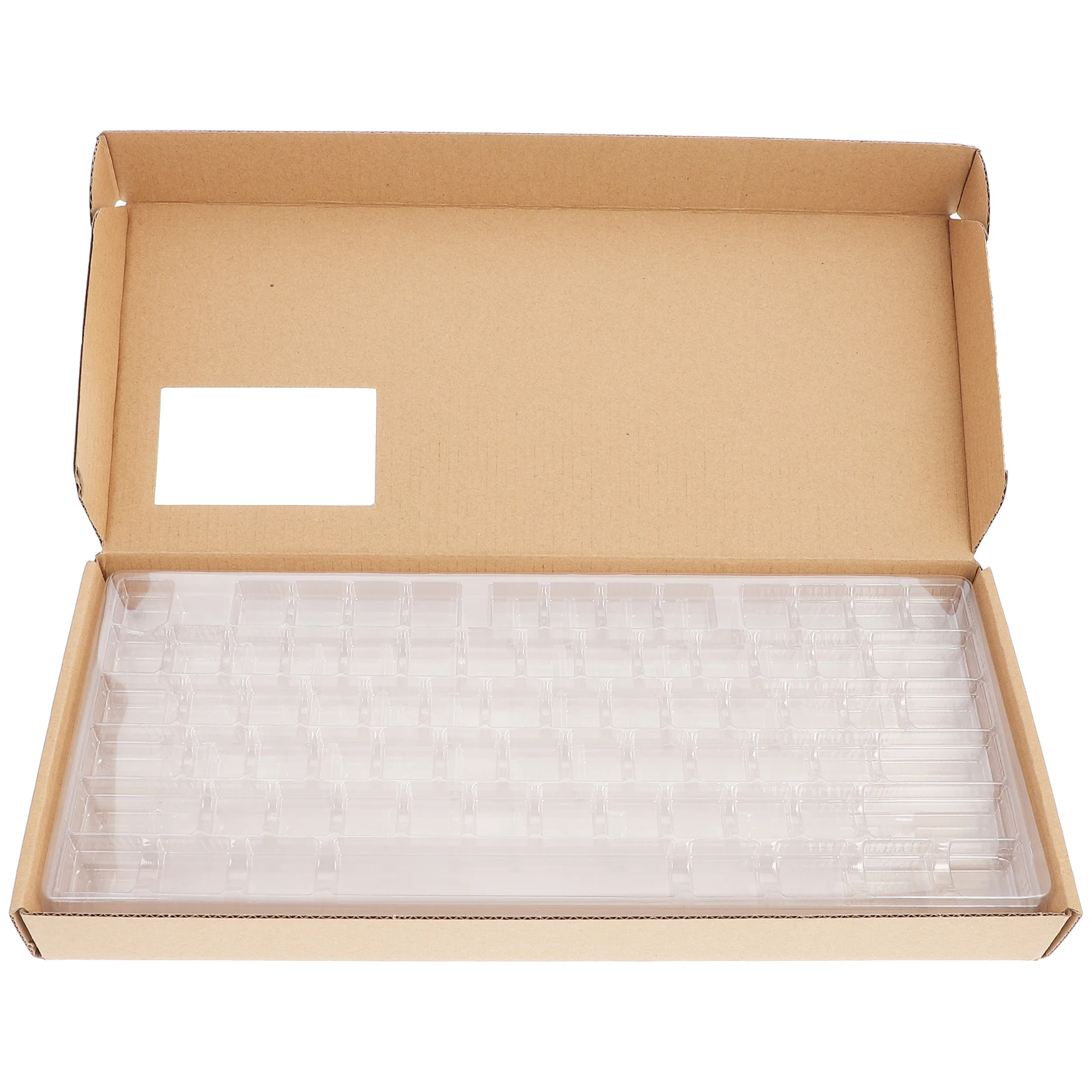 

1 set Keycap Box Storage Organizer 3-layer Blister Kraft Paper Holder Portable Travel Container for 190 Caps Mechanical Keyboard