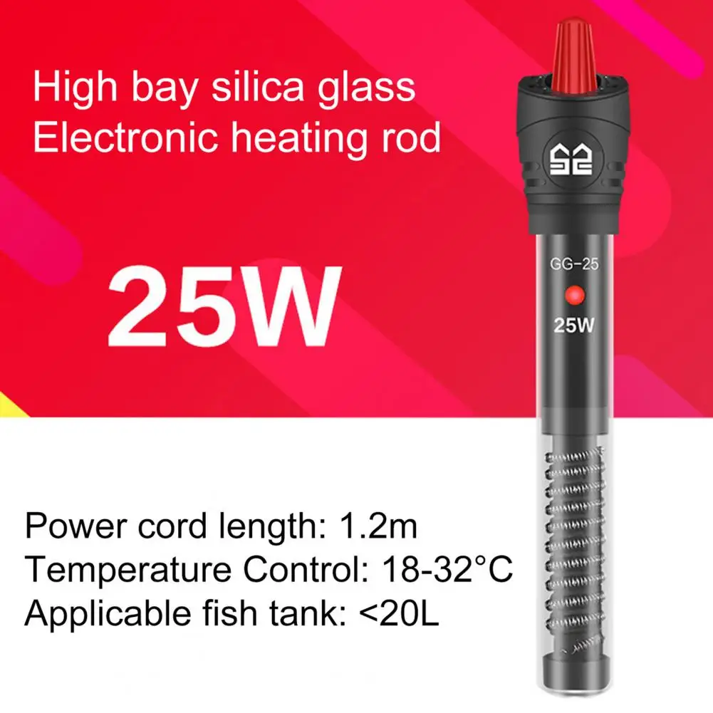 25W/50W 200W/300W Aquarium Fish Tank Heater Heating Rod Digital Water Heating Rod Submersible Fish Tank Heater Heating Fish Tank