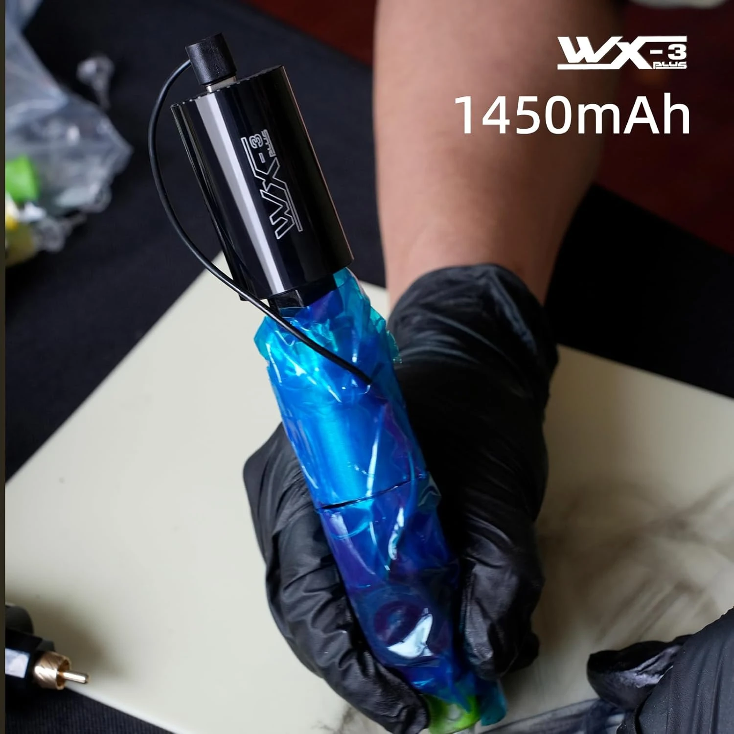 مصدر طاقة بطارية الوشم اللاسلكية لآلة قلم الوشم مقبس RCA اللاسلكي بواسطة شاشة الوشم الرقمية الصغيرة خفيفة الوزن #6