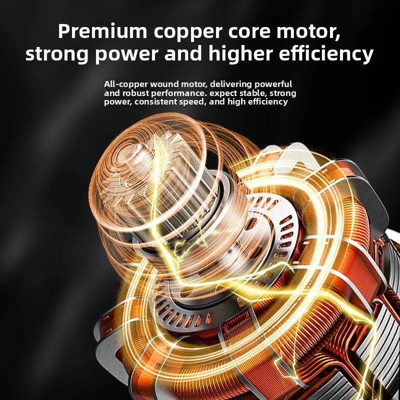 منفاخ عاصفة صناعي قوي منفاخ أوراق الشجر اللاسلكي منفاخ هواء كهربائي مع بطارية لتنظيف الغبار والثلج قابل لإعادة الشحن #4