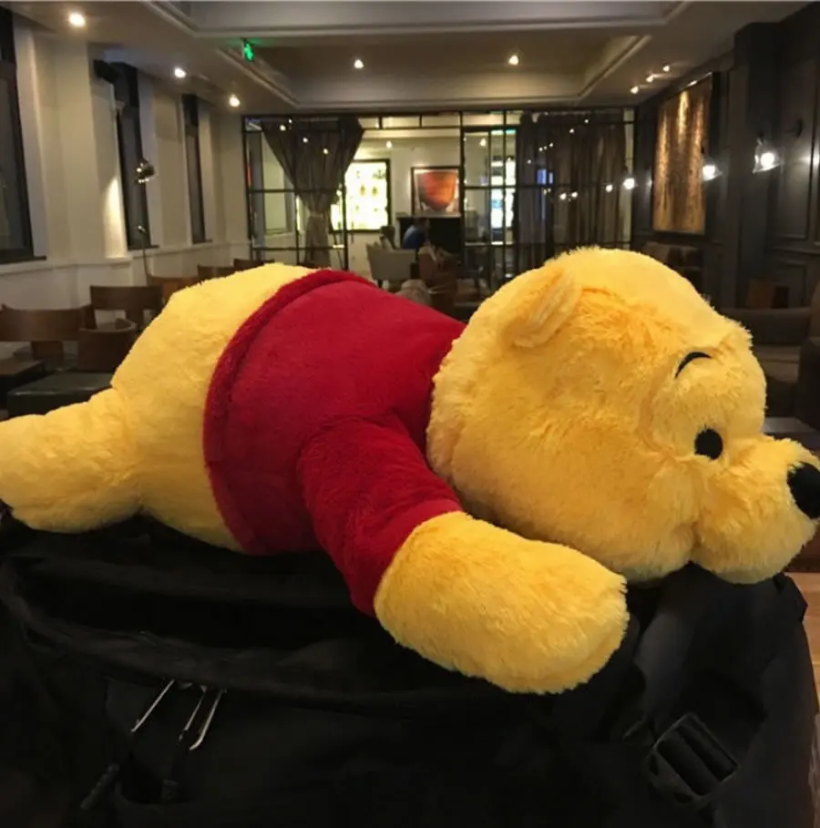 Flauschige große Plüschtiere 55cm Winnie Puuh Kissen Riesiger Plüschbär Niedliche Zimmerdekoration Kuschelkissen für Dekoration Ostergeschenk – Detail 1