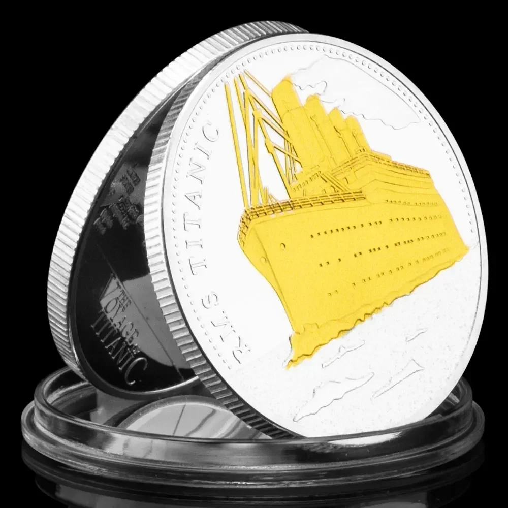 United Kindom Titanic Collection Gift Collection Coins The Voyage of Titanic Silvery Plated Souvenir Coin