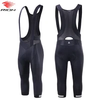 RION-pantalones cortos con pechera para ciclismo para hombre, medias para bicicleta de montaña y carretera, tirantes para montar, almohadilla reflectante de larga distancia, 3/4