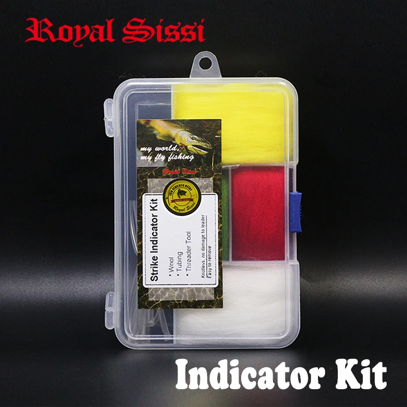 RoyalSissi new developed fly fishing strike indicator tool kit wool indicator with tubing&threader tools fly fishing accessories